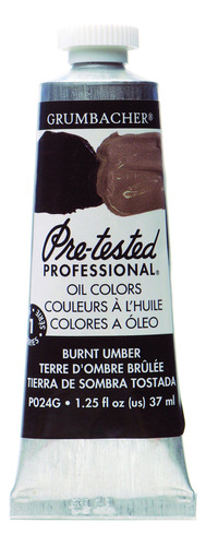 Grumbacher Pintura Al Oleo Preprobada 1.3 Fl Oz Color Marron