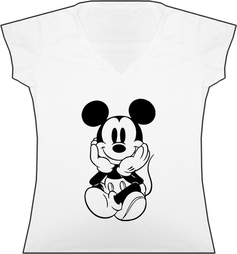 Blusa Mickey Mouse Dama Camiseta Bca Urbanoz