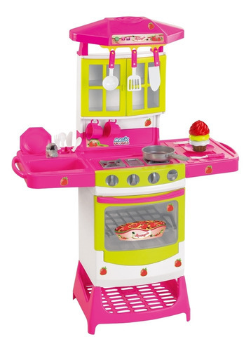 Cozinha Infantil Moranguita Ref. 8021 - Magic Toys Cor Rosa