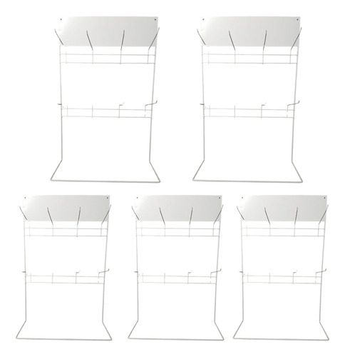 Display Balcao Fones Temperos Capinhas 8 Ganchos G Kit C/ 5 Cor Branco