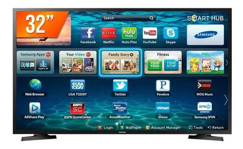 Imagem 1 de 4 de Smart Tv Samsung Led 32 2hdmi 1usb Preto Bivolt
