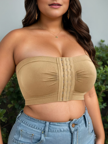 Sujetador Elegante De Talla Grande Sin Tirantes Para Mujer