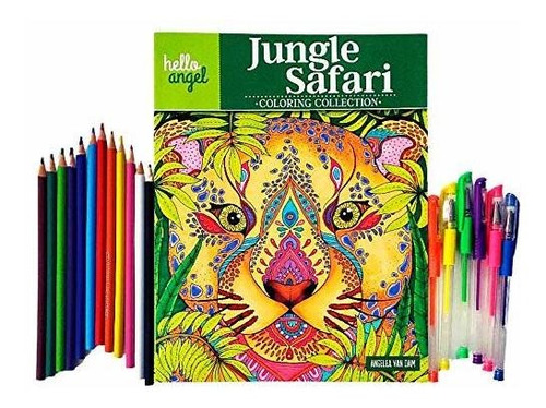 Jungle Safari Libro Para Colorear Para La Relajación Para A