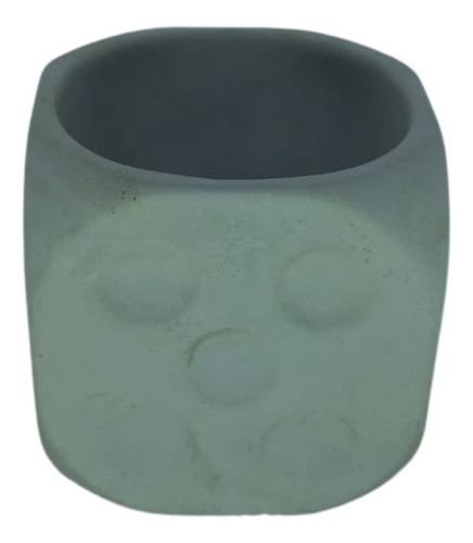 Imagem 1 de 5 de Cachepô Dado Cimento Suculentas Porta Canetas Vaso Decoração