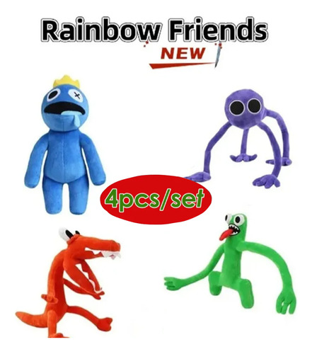 Pack De 4 Peluche Rainbow Friends Roblox Colección Completa