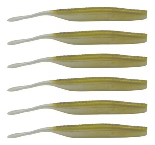 Isca Artificial Maruri Soft Bait W182 10cm 6unid + 2 Jigs Cor 01