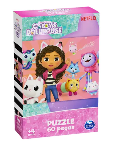 Quebra Cabeça Puzzle 60 Peças Gabby's Dollhouse Grow