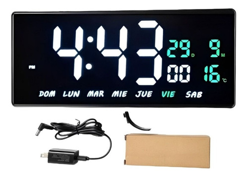 Reloj Digital De Pared Led  Con Calendario Fecha Temperatura