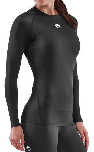 Compression Top Skins Series-1 Para Mujer, Color Negro, Tall