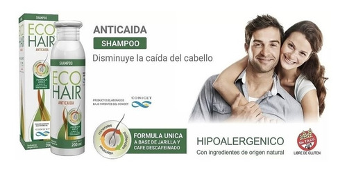 Imagen 2 de 10 de Eco Hair Anticaida Crecimiento Cabello Combo Locion + Shamp