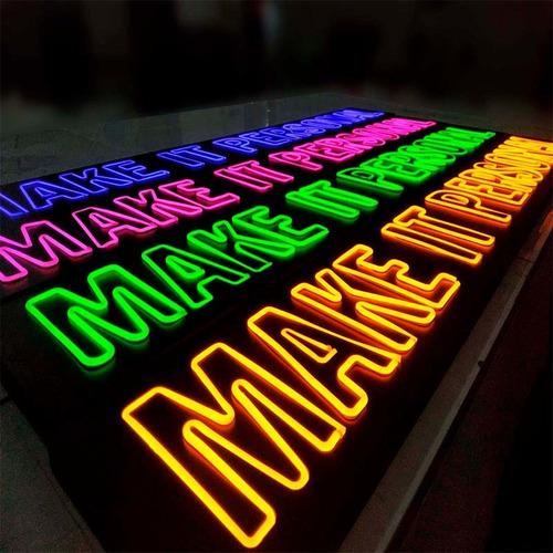 Letrero Led Neon En Acrilico De 3 Mm 40*39cm Make It