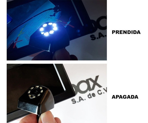 Imagen 4 de 8 de Camara De Reversa Con 8 Leds Curva Rca