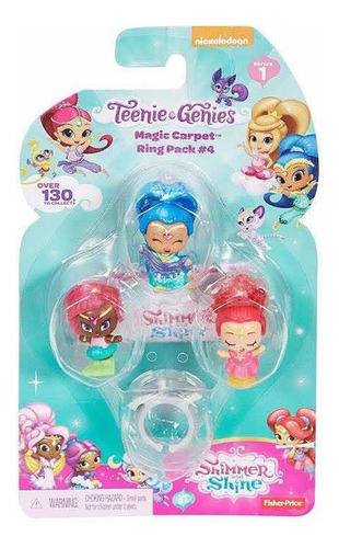 Shimmer & Shine - Conjunto De 3 Mini Teenie Genies Com Anel