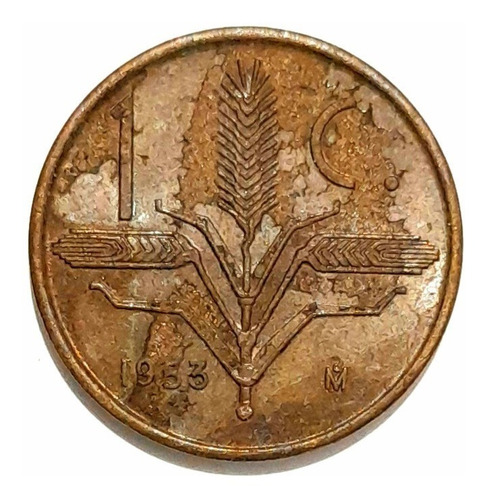 Moneda 1 Centavo Espiga De 1953 C R 12 (Usado)