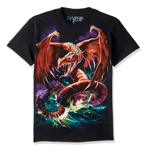 Liquid Blue Polera De Manga Corta Fantasy Wyrm Para Hombre