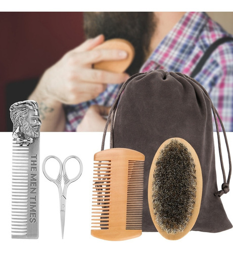 Q Kit De Modelado De Barba, Juego De Cepillos De Barba