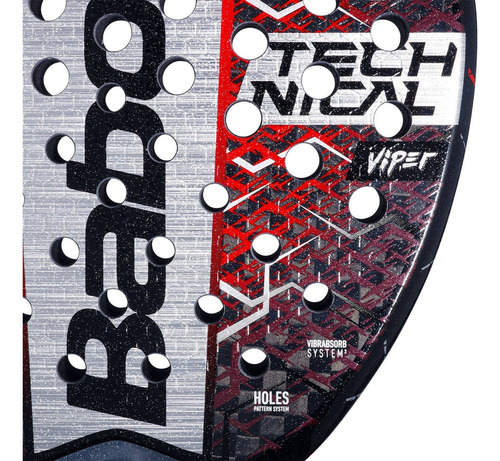 Paleta De Padel Babolat Technical Viper 2025 Negro/rojo