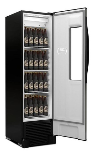 Metalfrio VN28TP INOX cervejeira vertical 300L 220V cor preto