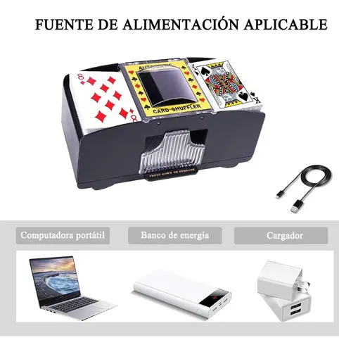 Barajador Y Repartidor Automático De Cartas 360° - Silencioso, Recargable, Control Remoto Barajador Y Repartidor Automático De Cartas 360° - Silencioso, Recargable, Control Remoto