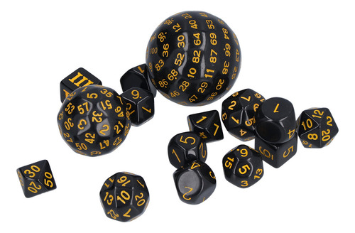 Conjunto De Dados Poliédricos 15pcs D3d100 3 Lados Para 100