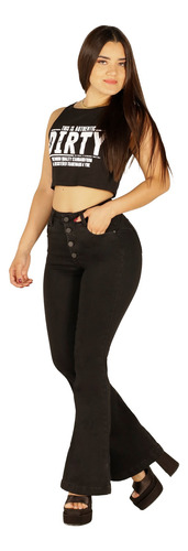 Jeans Flare Negro Je3603n