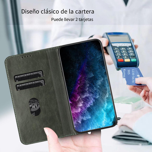 Funda Tipo Cartera Magnética Con Función Atril Para Motorola G24 4g, G04, E14, 4g, Bloqueo Rfid