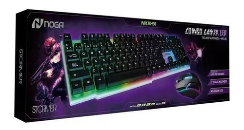 Imagen 4 de 4 de Combo Gamer Teclado + Mouse Retroiluminado Noga Nkb-91