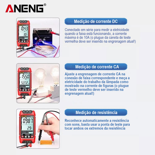 Multímetro digital inteligente profesional, antiquemaduras, automático, voltímetro y capacimetro, 6000 unidades