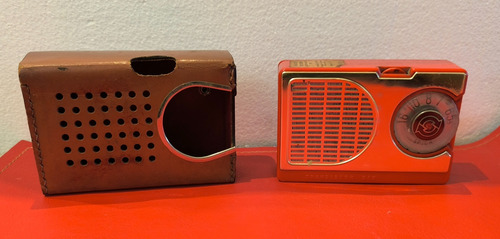 Spica, Antigua Radio Vintage Funcionando Funda De Cuero (Usado)