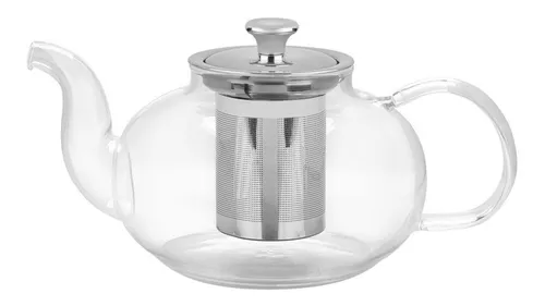 Bule De Vidro Com Infusor Inox Direto Ao Fogo 1000ml Água