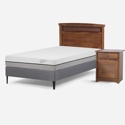 Cama Pratta 1 Plazas + Muebles Veneto