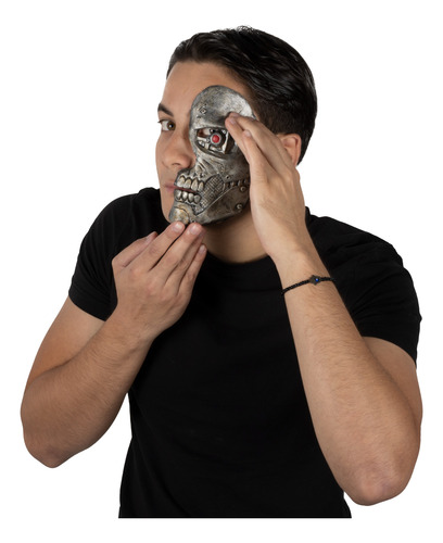 Aplicación Media Cara Zombie Cyborg