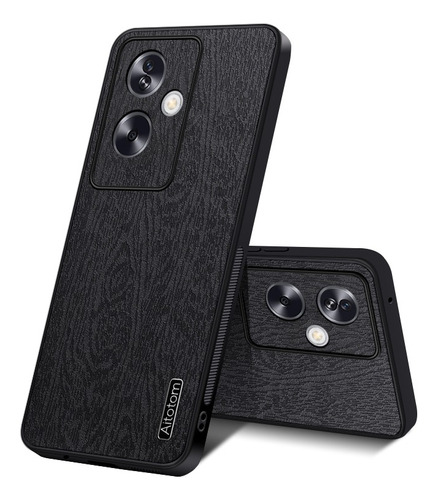 Funda Rígida Delgada Con Estampado De Madera Para Oneplus No