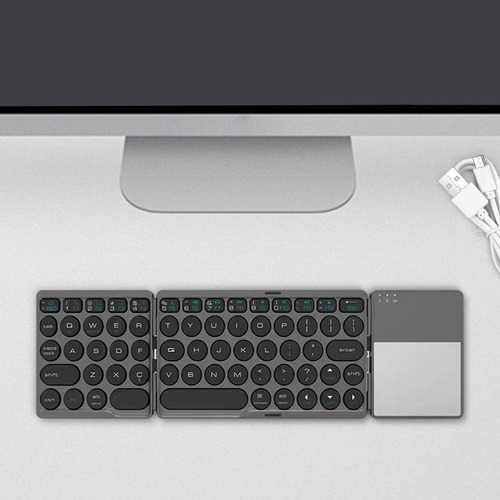 Teclado Sem Fio Dobrável, Pequeno, Presente, Preto