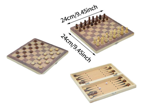 P Juego De Ajedrez 3 En 1, Tablero Plegable, Juguetes