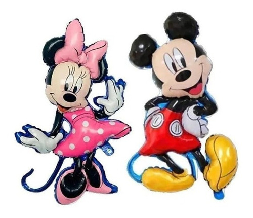 Globos Metálizados Mickey Mouse Y Minnie Mouse En Globo Metá