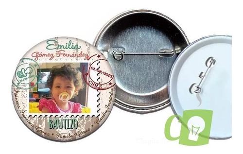 Chapitas Personalizadas. Pack 30 Unid.