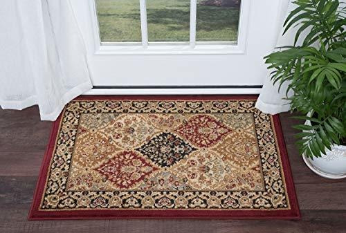 Universal Rugs Princeton Oriental Tradicional Rojo Redondo A