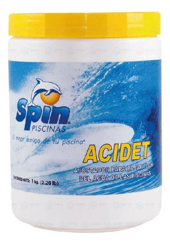 Spin Acidet Para Albercas Baja Ph Y Alcalinidad De 1.6 Kg 