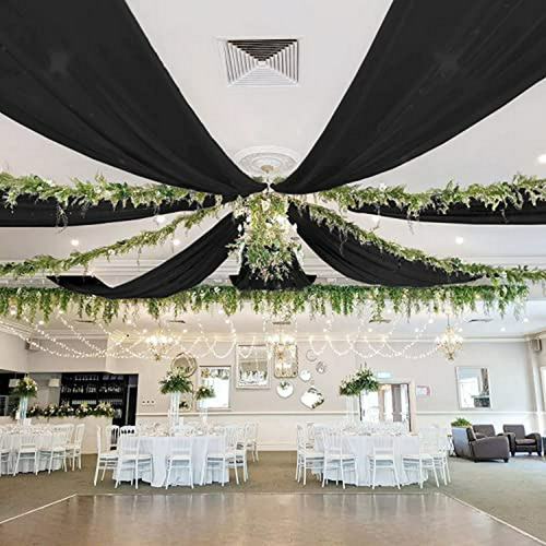 Tela Para Decoración De Techo En Eventos, 2 Paneles, 5x30ft
