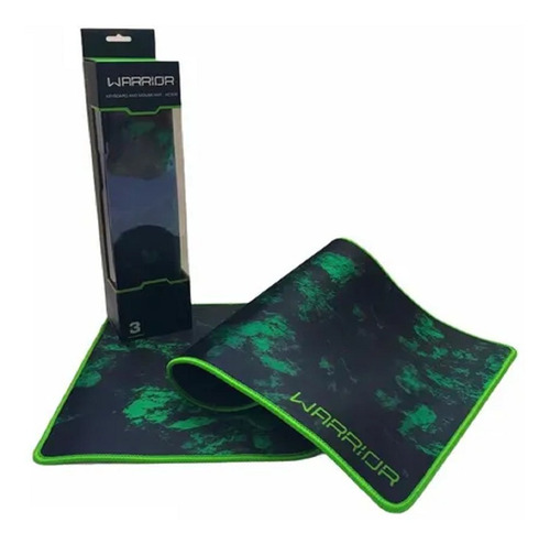 Imagem 2 de 2 de Mouse Pad Verde Para Teclado E Mouse Warrior Gamer 30x70 Cm