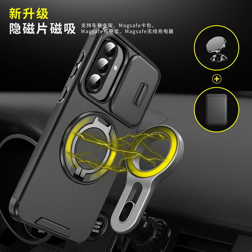 Funda Para Galaxy A56 Ringke Uso Rudo Anillo + Tapa Camara Negro Ringke