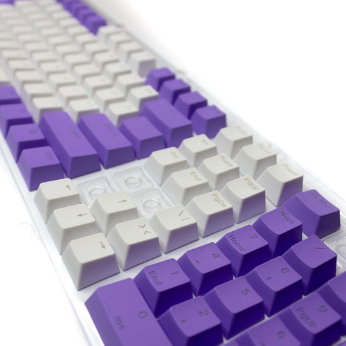 Imagen 2 de 3 de Keycaps Set Color Morado + Blanco