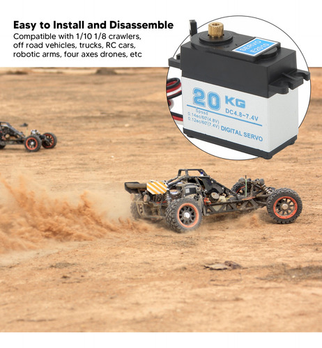 20kg Rc Digital Servo Servo De Alta Velocidad Para 1/8 1/10