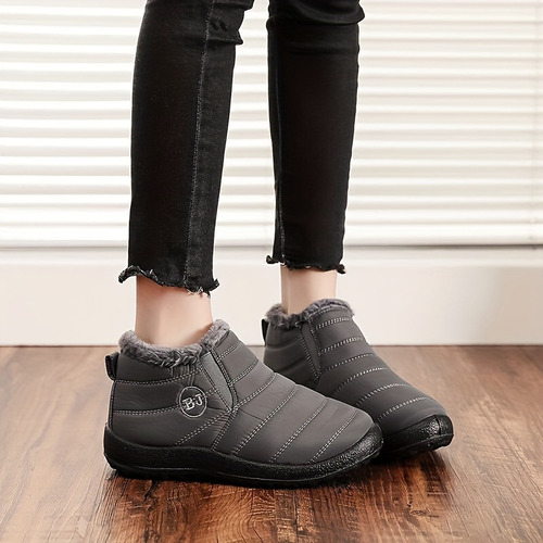 Botas De Nieve Abrigadas, Impermeables Y Cómodas Para Mujer