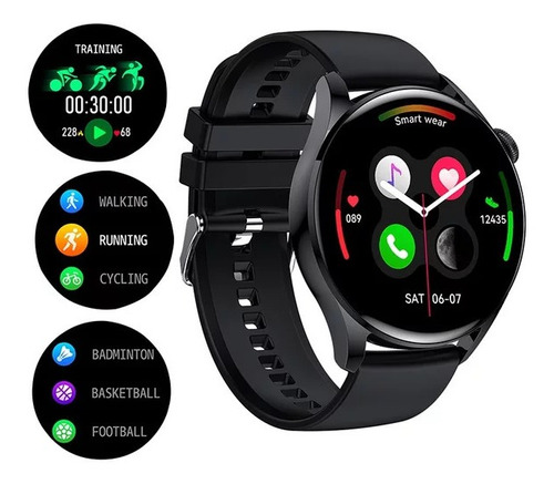 Imagen 1 de 6 de Smartwatch Reloj Inteligente Deportivo Ejercicios Hombres 