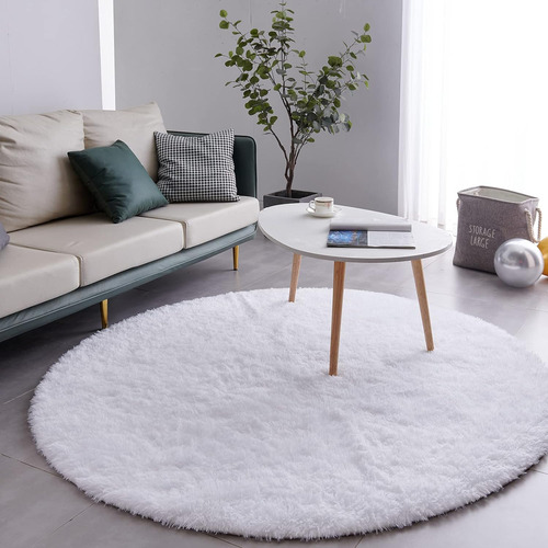 Alfombra Circular Fuzfing, Microfiber Antideslizante As Ab