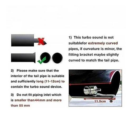 2pcs Car Audio Simulator Turbo Whistle