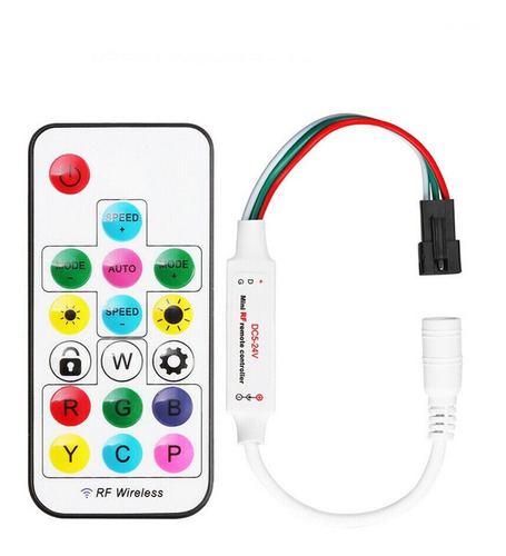 Imagem 6 de 6 de Fita Led Ws2811 5m 12v 300 Leds Ip20+ Central + Controladora