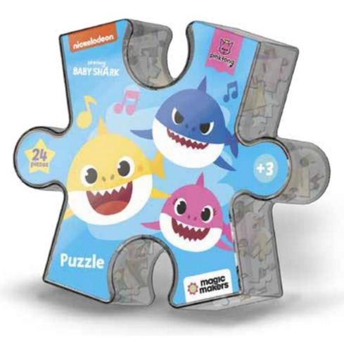 Baby Shark Puzzle Forma De Ficha 24 Piezas Rompecabezas